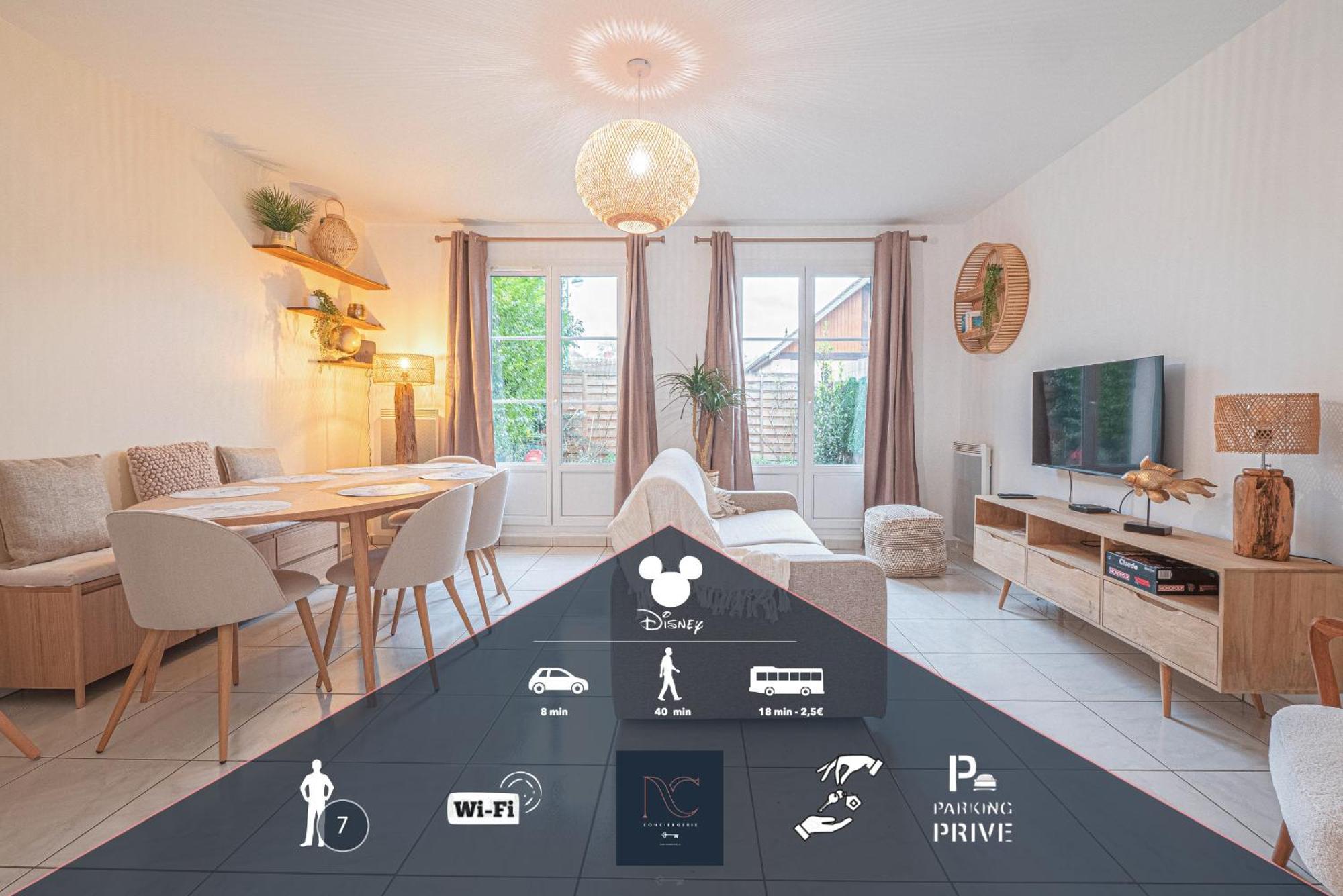 *Disneyland-Paris* 7Pers, Wifi, Parking Bailly-Romainvilliers Exteriör bild